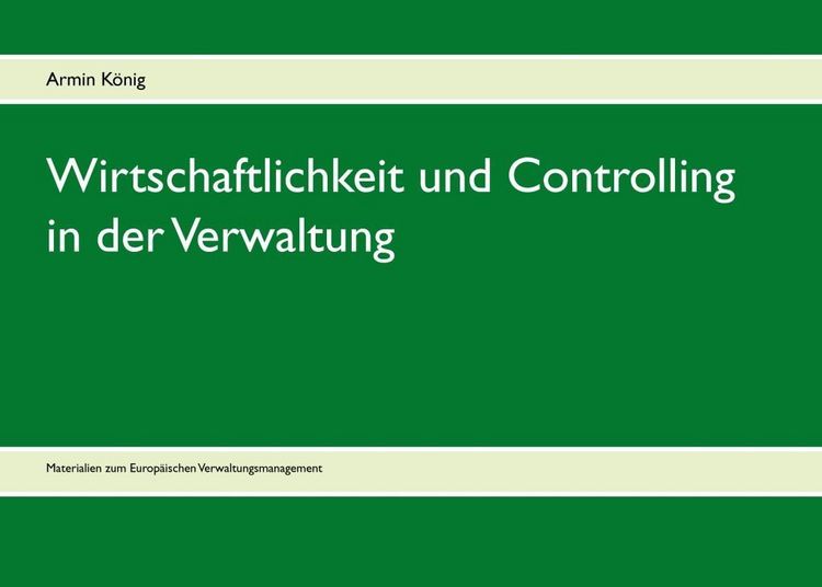 Produktbild: Wirtschaftlichkeit und Controlling in der Verwaltung