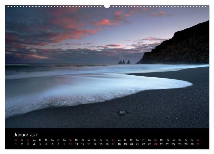 Produktbild: Island - Iceland (hochwertiger Premium Wandkalender 2027 DIN A2 quer), Kunstdruck in Hochglanz