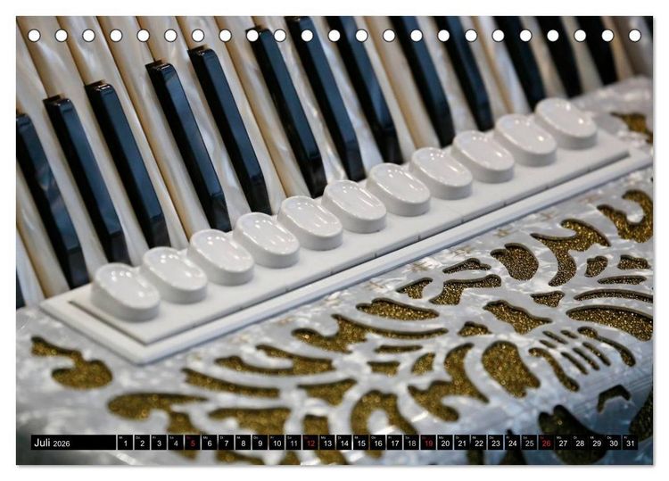 Produktbild: Die Welt der Musikinstrumente (Tischkalender 2026 DIN A5 quer), CALVENDO Monatskalender