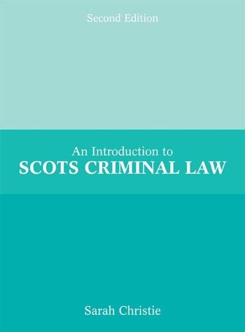 Produktbild: An Introduction to Scots Criminal Law