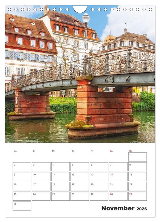 Produktbild: Stra&szlig;burg - Urlaubsplaner (Wandkalender 2026 DIN A4 hoch), CALVENDO Monatskalender