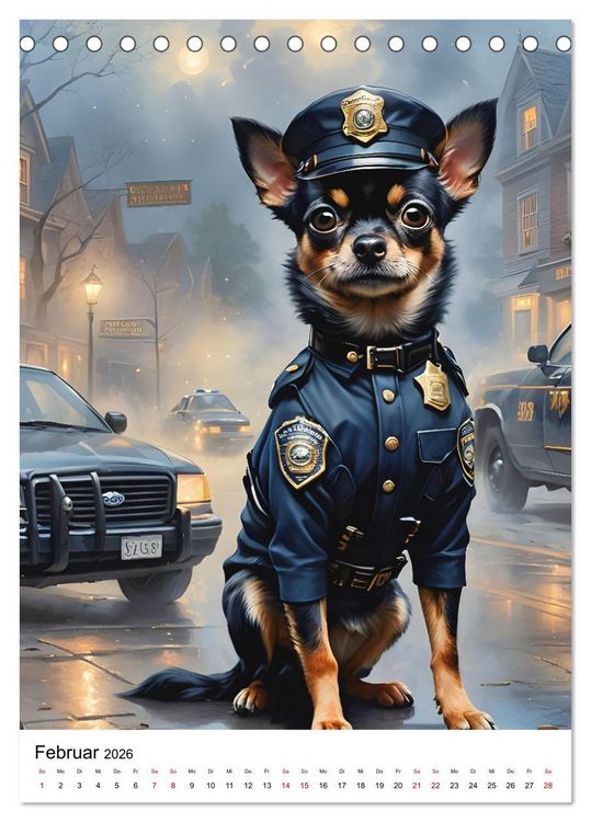 Produktbild: Chihuahua Karrieren (Tischkalender 2026 DIN A5 hoch), CALVENDO Monatskalender