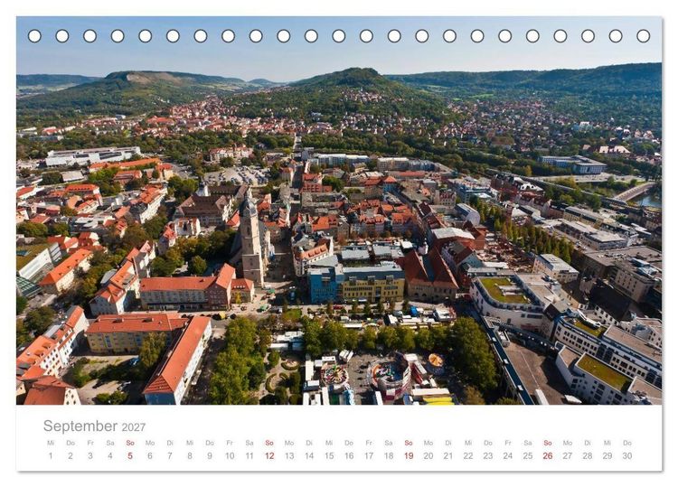 Produktbild: TH&Uuml;RINGEN 2027 (Tischkalender 2027 DIN A5 quer), CALVENDO Monatskalender