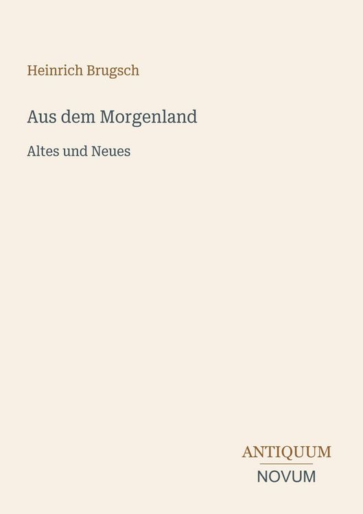 Produktbild: Aus dem Morgenland
