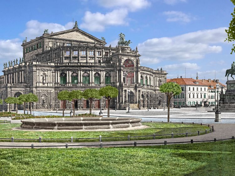 Produktbild: CALVENDO Puzzle Dresden - Semperoper 1900 | 1000 Teile Lege-Gr&ouml;&szlig;e 64x48cm Foto-Puzzle f&uuml;r gl&uuml;ckliche Stunden