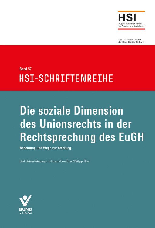 Produktbild: Die soziale Dimension des Unionrechts in der Rechtsprechung des EuGH
