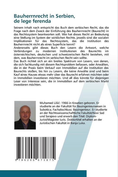 Produktbild: Bauherrnrecht in Serbien, de lege ferenda