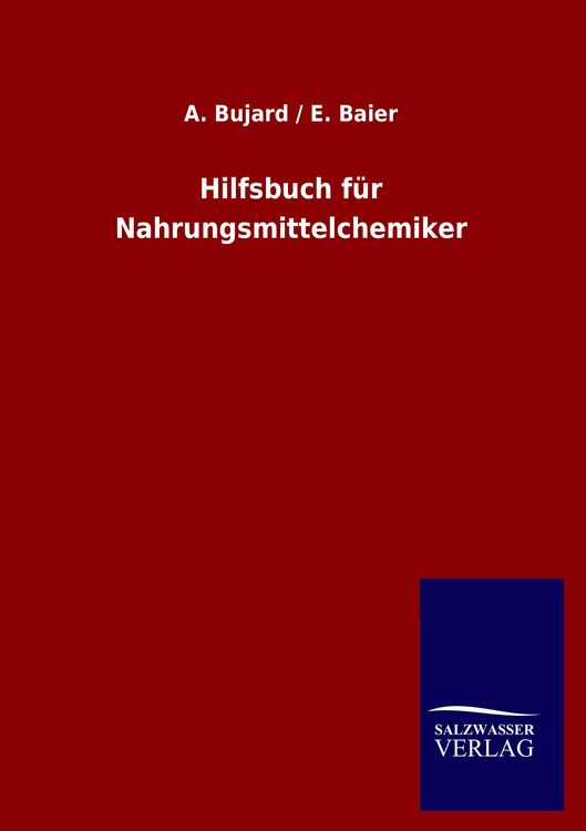 Produktbild: Hilfsbuch f&uuml;r Nahrungsmittelchemiker