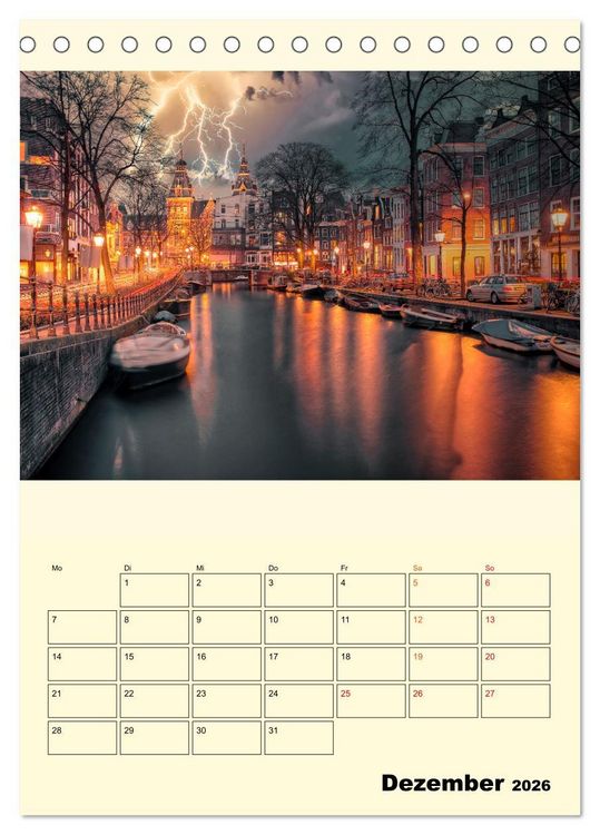 Produktbild: Metropolen im Gewitter (Tischkalender 2026 DIN A5 hoch), CALVENDO Monatskalender