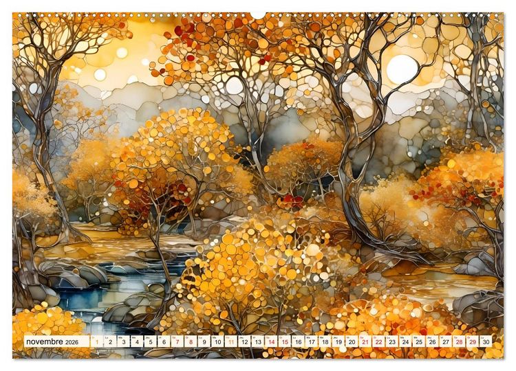 Produktbild: Paysages fluviaux magiques (Calendrier mural 2026 DIN A2 vertical), CALVENDO calendrier mensuel