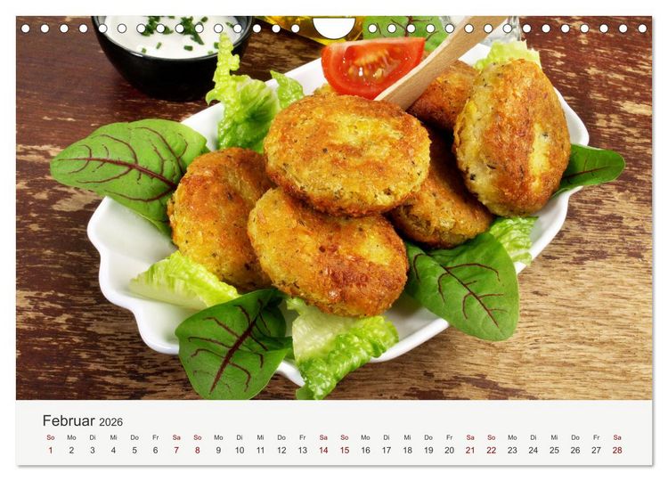 Produktbild: Vegan Food Kalender &ndash; Gerichte und Snacks (Wandkalender 2026 DIN A4 quer), CALVENDO Monatskalender