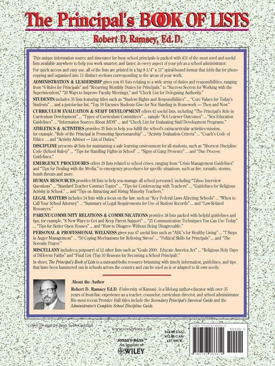 Produktbild: The Principal's Book of Lists