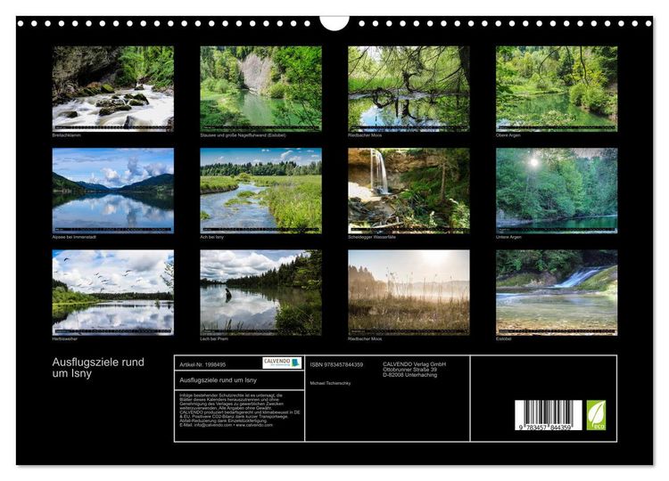 Produktbild: Ausflugsziele rund um Isny (Wandkalender 2026 DIN A3 quer), CALVENDO Monatskalender