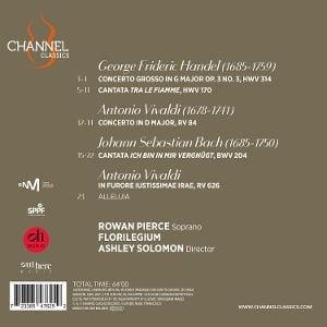 Produktbild: H&auml;ndel/Bach: Weltliche Kantaten [Tra le fiamme]