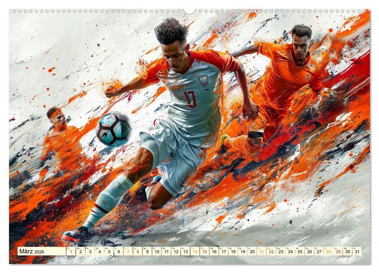 Produktbild: Fu&szlig;ball - alles geben (Wandkalender 2026 DIN A2 quer), CALVENDO Monatskalender