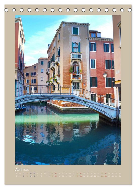 Produktbild: Erlebe mit mir Venedig im Winter (Tischkalender 2026 DIN A5 hoch), CALVENDO Monatskalender