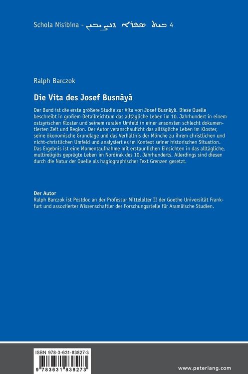 Produktbild: Die Vita des Josef Busnāyā