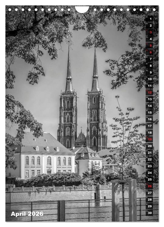 Produktbild: STADTBILDER Monochrome Momente (Wandkalender 2026 DIN A4 hoch), CALVENDO Monatskalender