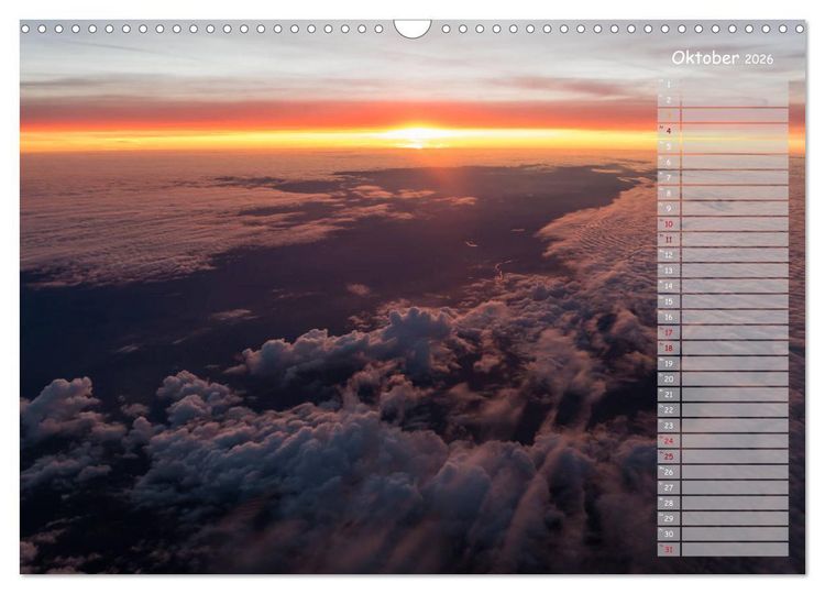 Produktbild: Colours of Flight - Stimmungen &uuml;ber den Wolken (Wandkalender 2026 DIN A3 quer), CALVENDO Monatskalender