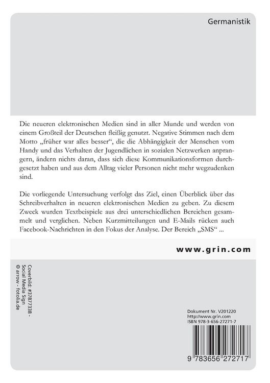 Produktbild: Linguistische Aspekte der Kommunikation in den neueren elektronischen Medien