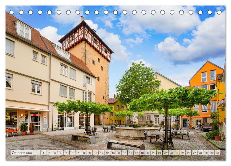 Produktbild: Reutlingen Impressionen (Tischkalender 2026 DIN A5 quer), CALVENDO Monatskalender