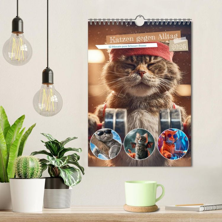 Produktbild: Katzen gegen Alltag (Wandkalender 2026 DIN A4 hoch), CALVENDO Monatskalender
