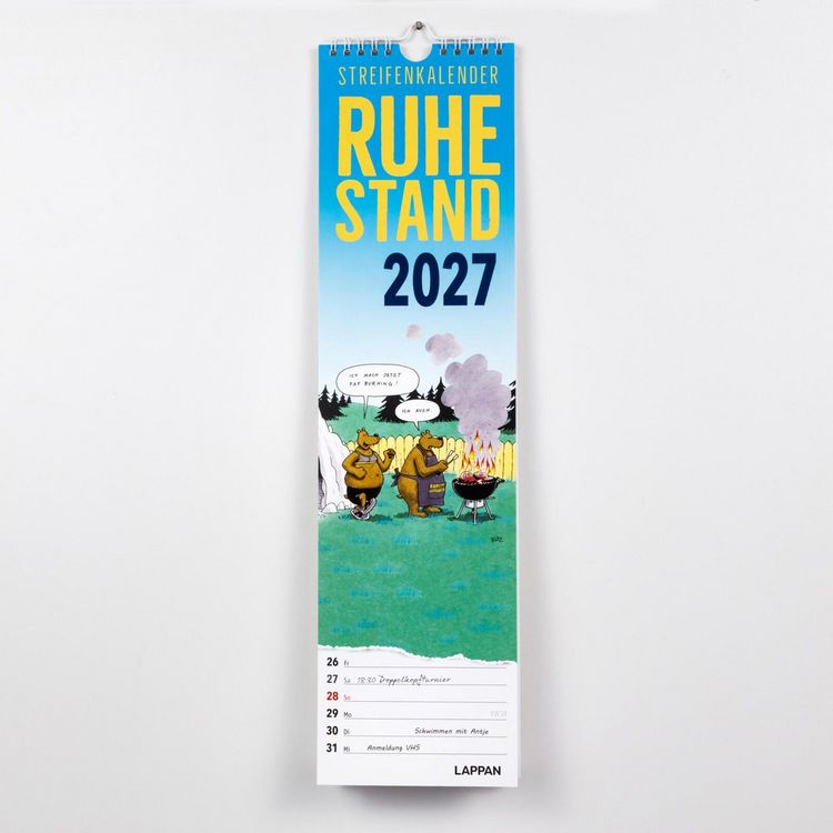 Produktbild: Ruhestand Streifenkalender 2027: Monatskalender f&uuml;r die Wand