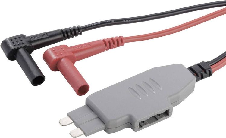 Produktbild: VOLTCRAFT MS-4 Messadapter Stecker-Flachsicherung - Lamellenstecker 4 mm Isolierh&uuml;lse Schwarz, Rot