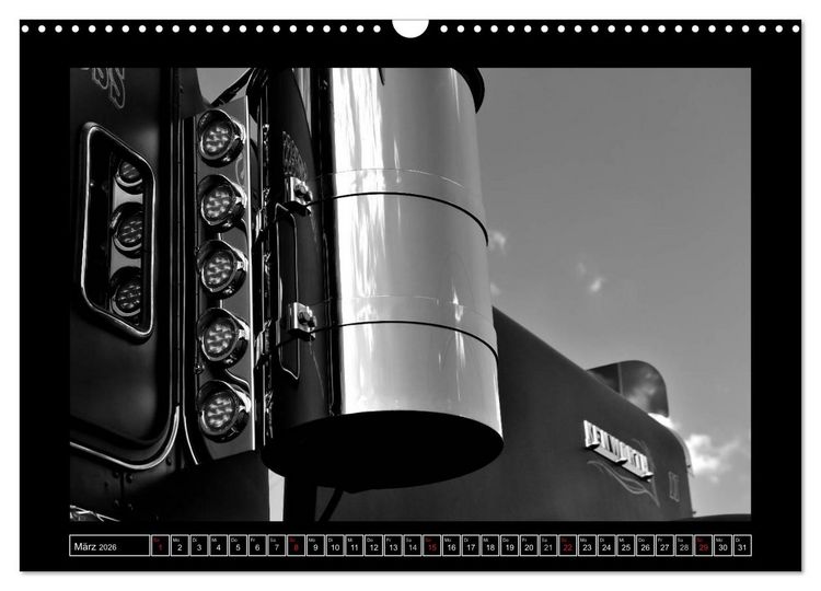 Produktbild: Kenworth W900A EXTHD - in schwarzwei&szlig; (Wandkalender 2026 DIN A3 quer), CALVENDO Monatskalender