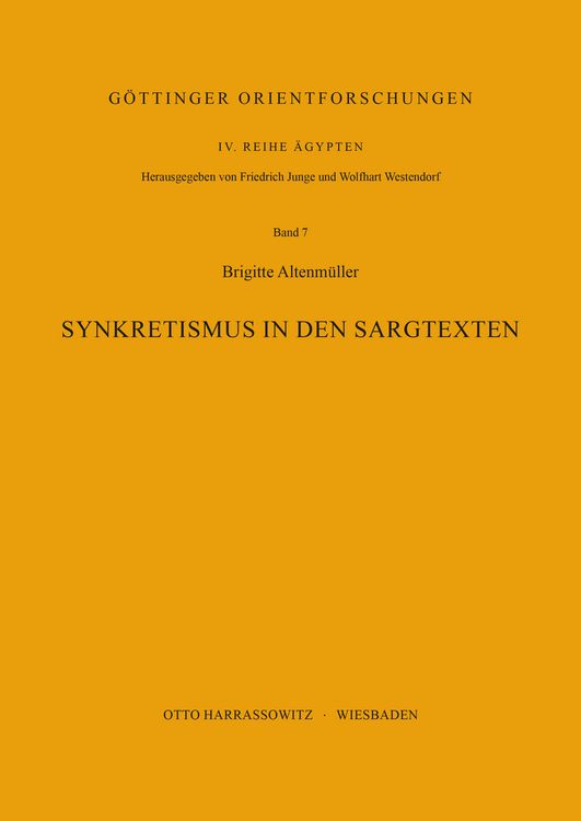 Produktbild: Synkretismus in den Sargtexten
