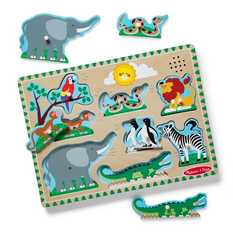 Produktbild: Melissa & Doug Zootiere Sound Puzzle, 8 Teile