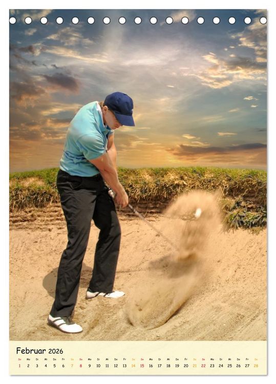 Produktbild: Golf Leidenschaft (Tischkalender 2026 DIN A5 hoch), CALVENDO Monatskalender
