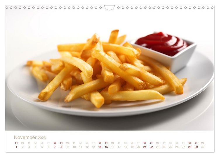Produktbild: FAST FOOD (Wandkalender 2026 DIN A3 quer), CALVENDO Monatskalender