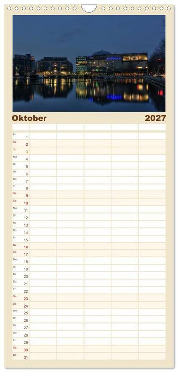 Produktbild: Familienplaner 2027 - K&ouml;ln bei Nacht mit 5 Spalten (Wandkalender, 21 x 45 cm) CALVENDO
