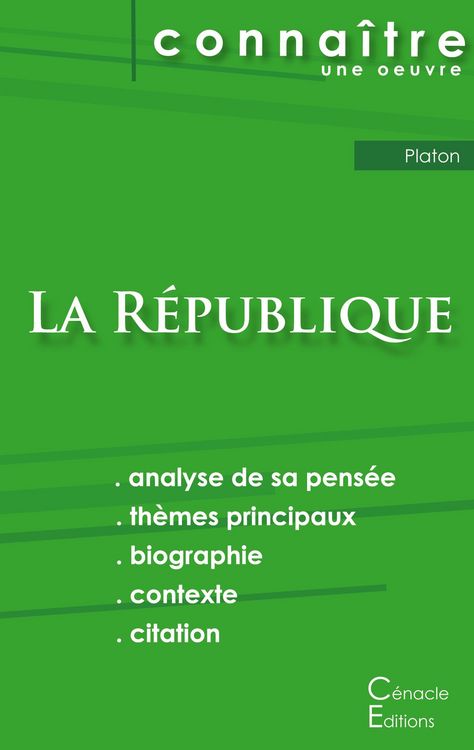 Produktbild: Fiche de lecture La R&eacute;publique de Platon (analyse litt&eacute;raire de r&eacute;f&eacute;rence et r&eacute;sum&eacute; complet)