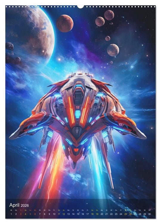 Produktbild: Endless Space - Zeitreisen in die unendlichen Weites des Weltraums (Wandkalender 2026 DIN A2 hoch), CALVENDO Monatskalender