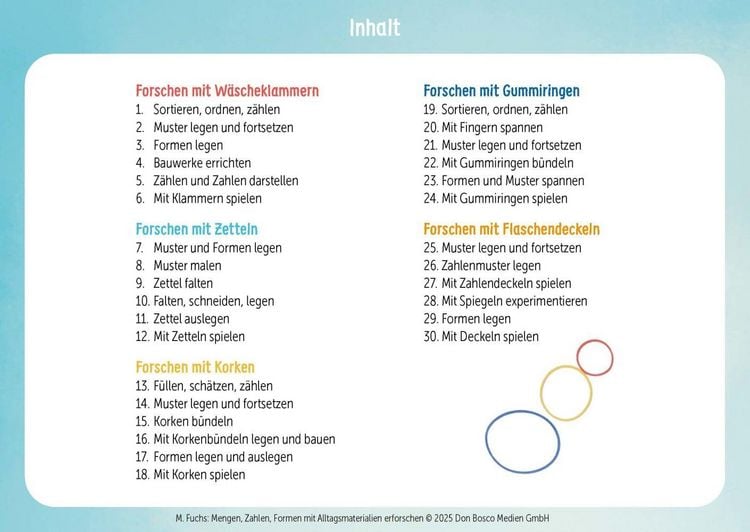 Produktbild: Mengen, Zahlen, Formen mit Alltagsmaterialien erforschen