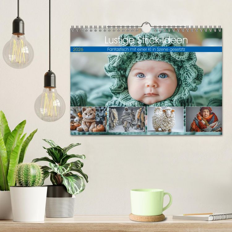 Produktbild: Lustige Strick-Ideen (Wandkalender 2026 DIN A4 quer), CALVENDO Monatskalender