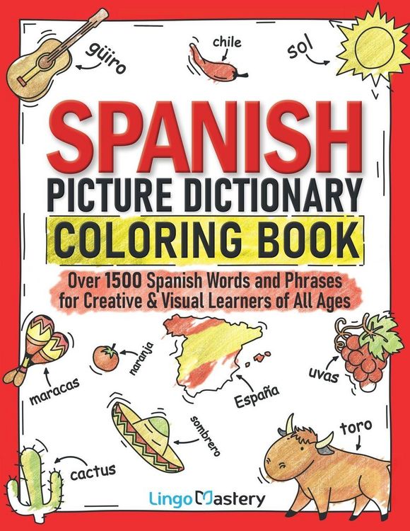 Produktbild: Spanish Picture Dictionary Coloring Book