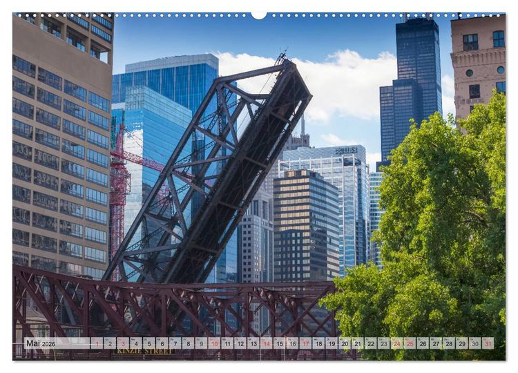 Produktbild: CHICAGO Stadtzentrum (hochwertiger Premium Wandkalender 2026 DIN A2 quer), Kunstdruck in Hochglanz