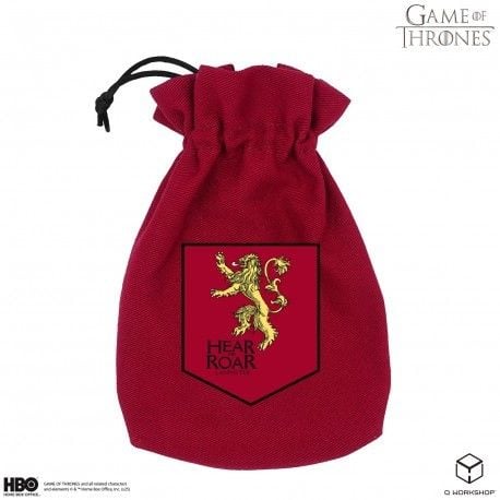 Produktbild: Pegasus QWO98208 - Game of Thrones, Lannister, rot, W&uuml;rfelbeutel, 16,5cm