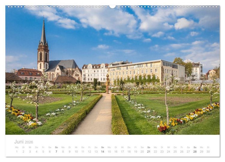 Produktbild: Darmstadt &ndash; G&auml;rten, Kunst, Architektur (hochwertiger Premium Wandkalender 2026 DIN A2 quer), Kunstdruck in Hochglanz