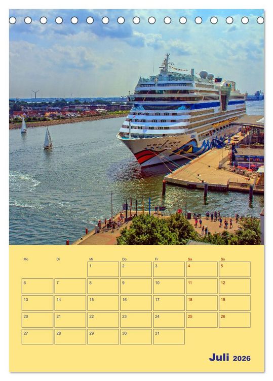 Produktbild: Sehnsuchtsort Warnem&uuml;nde (Tischkalender 2026 DIN A5 hoch), CALVENDO Monatskalender