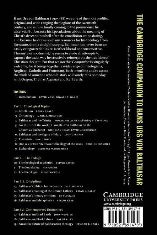 Produktbild: The Cambridge Companion to Hans Urs Von Balthasar