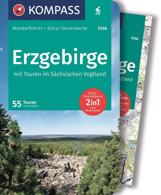 Produktbild: KOMPASS Wanderf&uuml;hrer Erzgebirge, 55 Touren