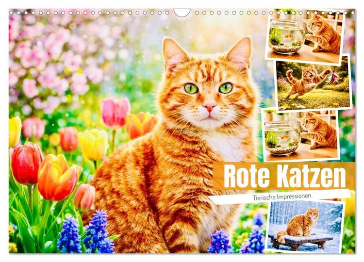 Produktbild: Rote Katzen (Wandkalender 2027 DIN A3 quer), CALVENDO Monatskalender