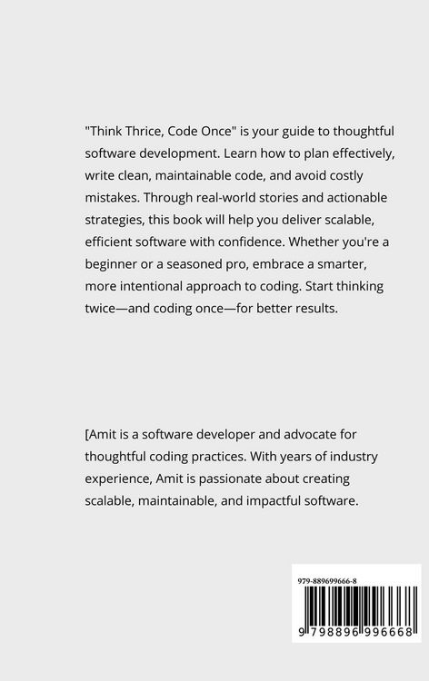 Produktbild: Think thrice, code once