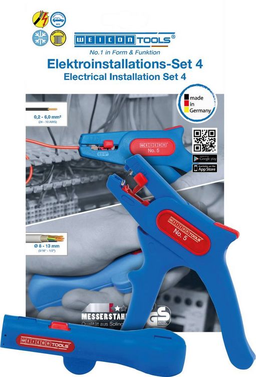 Produktbild: WEICON TOOLS No 5 + No 13 10039678 Abisolierzange Inkl. Kabelentmanteler 0.2 bis 6.0mm&sup2;