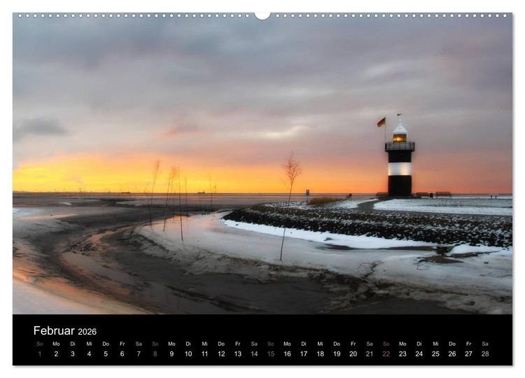 Produktbild: Leuchtturm "Kleiner Preu&szlig;e" (hochwertiger Premium Wandkalender 2026 DIN A2 quer), Kunstdruck in Hochglanz