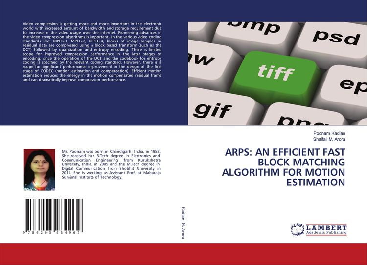 Produktbild: Arps: An Efficient Fast Block Matching Algorithm For Motion Estimation